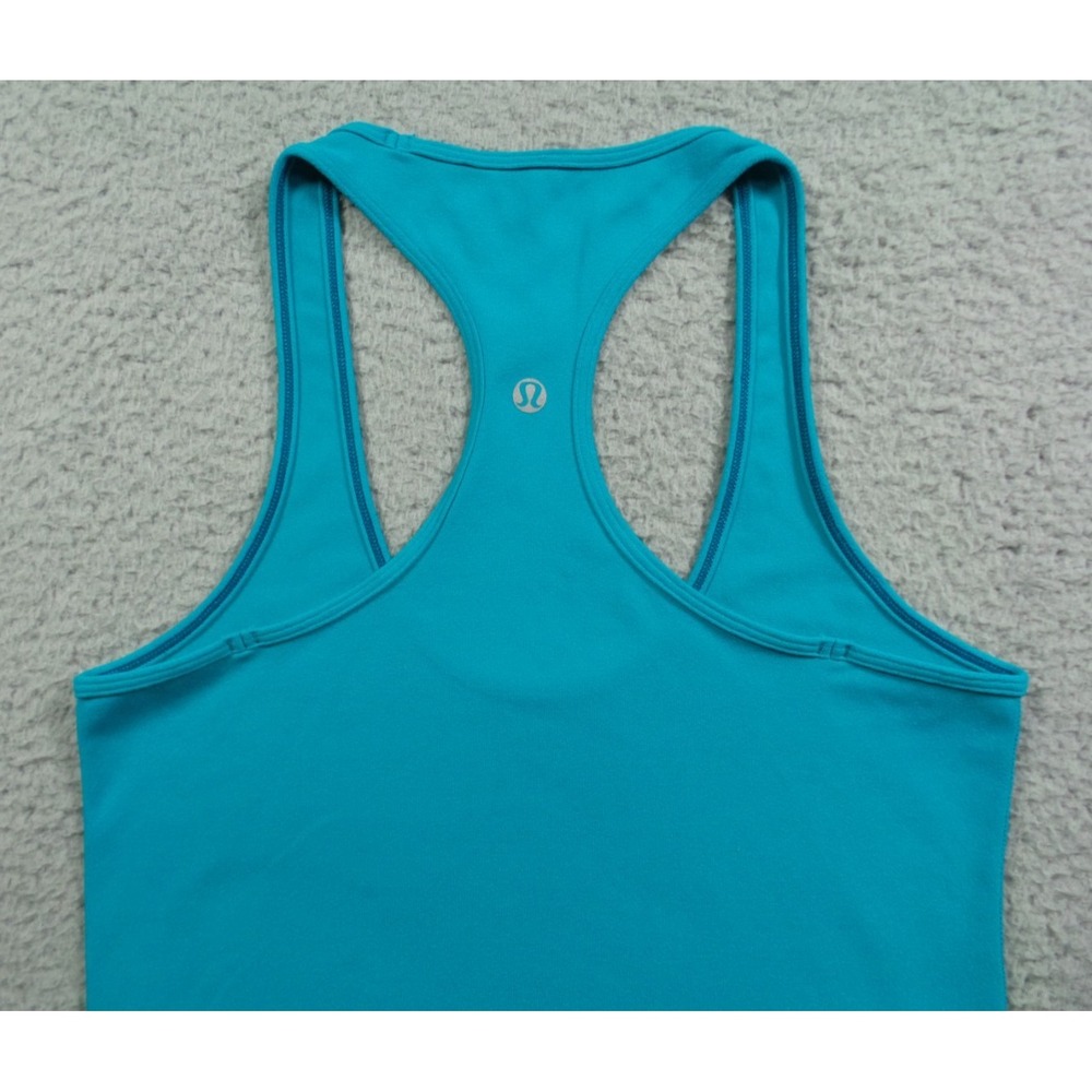 Lululemon Top Womens Size 6 Blue Solid Tank Pullover Racerback Stretch Yoga - Picture 6 of 10